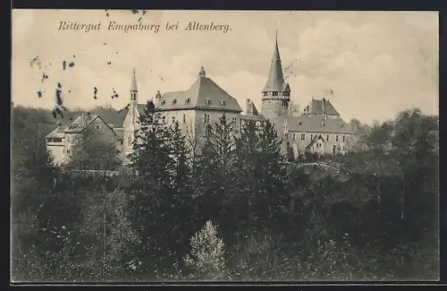 AK Emmaburg bei Altenberg, Blick auf das Rittergut