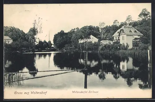 AK Woltersdorf, Schleuse, Wasser, Häuser