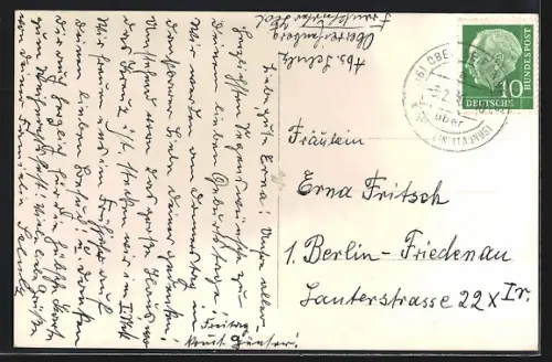 AK Oberreifenberg i. Ts., Ortsansicht mit Kirche aus der Vogelschau