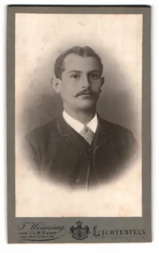 Fotografie F. Wenning, Lichtenfels, Portrait eines Mannes