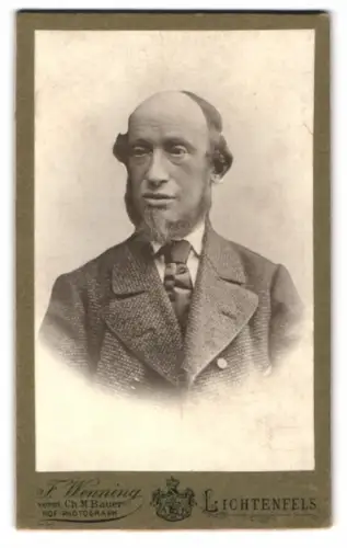 Fotografie F. Wenning, Lichtenfels, Portrait eines Herrn