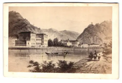 Fotografie unbekannter Fotograf, Ansicht Bad Ems, Blick nach dem königlichen Kurhaus