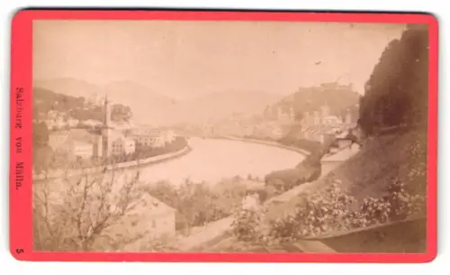 Fotografie Würthle & Spinnhirn, Salzburg, Ansicht Salzburg, Blick vom Mülln nach der Stadt