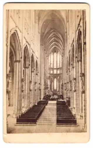 Fotografie unbekannter Fotograf, Ansicht Köln, Innenansicht des Kölner Dom