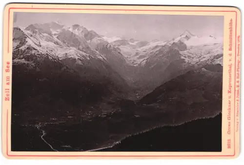 Fotografie Römmler & Jonas, Dresden, Ansicht Zell am See, Grossglockner und Kaprunerthal von der Schmittenhöhe