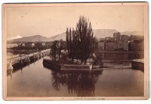 Fotografie Garcin, Geneve, Ansicht Genf, Blick über dei Insel nach der Stadt
