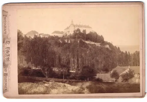 Fotografie E. Fath, Bad Wildungen, Ansicht Bad Wildungen, Blick nach dem Schloss Friedrichstein