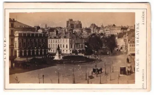 Fotografie Jos. Kirsch, Liege, Ansicht Liege, Place du Theatre, Theaterplatz