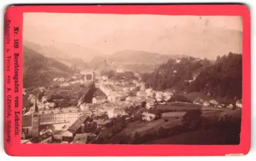 Fotografie A. Czurda, Salzburg, Ansicht Berchtesgaden, Blick auf den Ort vom Lokstein aus gesehen