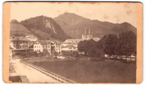 Fotografie M. Walch, Berchtesgaden, Ansicht Berchtesgaden, Partie im Ort mit Kirche