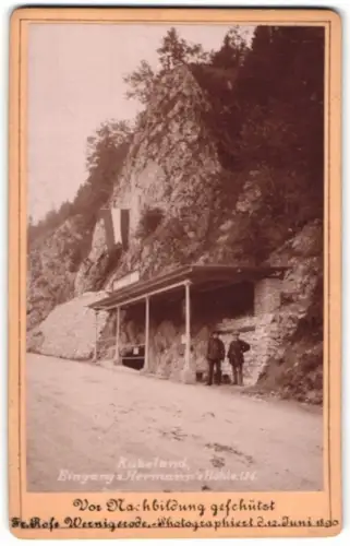 Fotografie E. Rose, Wernigerode, Ansicht Elbingerode, Eingang zur Hermanns Höhle im Rübeland