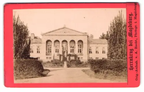 Fotografie A. Hecht, Magdeburg, Ansicht Herrenkrug, das Gesellschaftshaus im Herrenkrug Park