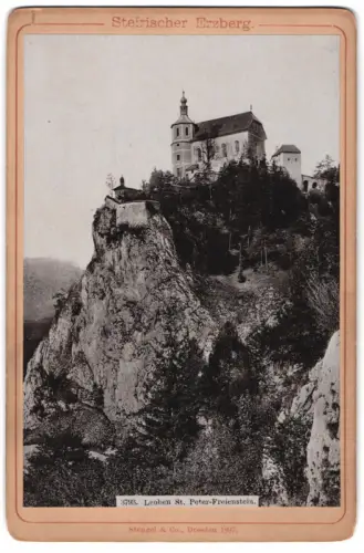 Fotografie Stengel & Co., Dresden, Ansicht Leoben, St. Peter-Freienstein, 1892