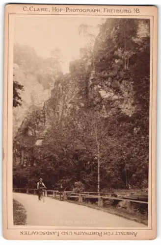 Fotografie C. Clare, Freiburg i. B., Ansicht Breitnau, Blick hinaus zum Hirschsprung im Höllental