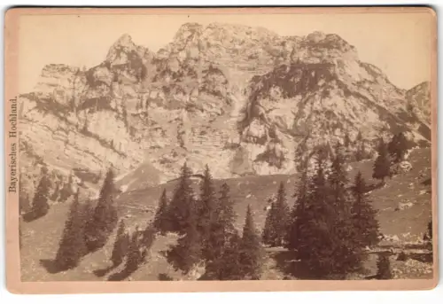 Fotografie unbekannter Fotograf, Ansicht Bayrischzell, Blick nach dem Wendelsteinhaus mit Wendelstein, 1897