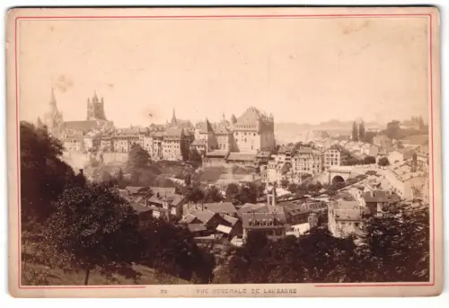 Fotografie A. Garcin, Geneve, Ansicht Lausanne, Blick auf die Stadt mit dem Chateau Saint-Maire