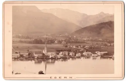 Fotografie Max Fackler, Tegernsee, Ansicht Egern, Blick auf den Ort, 1889