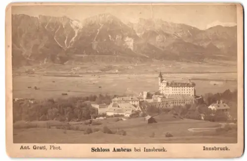 Fotografie Ant. Gratl, Innsbruck, Ansicht Innsbruck, Blick auf das Schloss Ambras