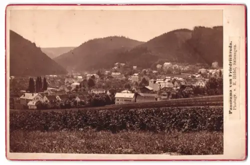 Fotografie R. Höfel, Salzungen, Ansicht Friedrichroda, Blick nach dem Ort