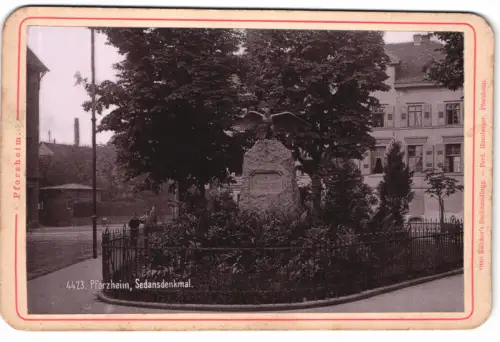 Fotografie Ferd. Hamberger, Pforzheim, Ansicht Pforzheim, Partie am Sedansdenkmal