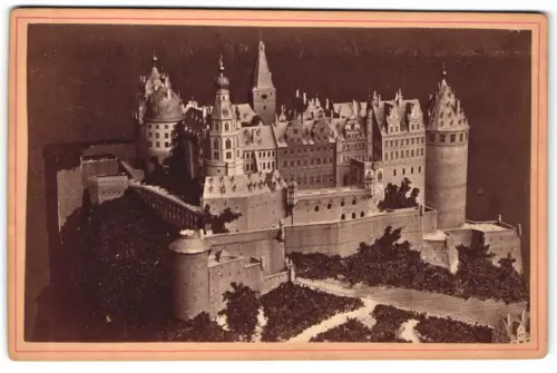 Fotografie E. Lange, Heidelberg, Ansicht Heidelberg, Modell des Schloss Heidelberg
