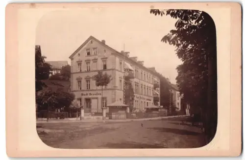 Fotografie unbekannter Fotograf, Ansicht Bad Elster, Blick nach dem Hotel Stadt Dresden