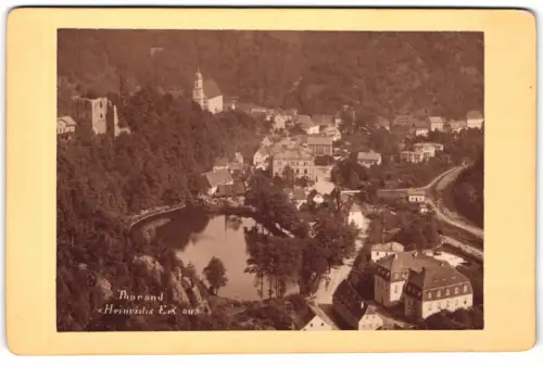 Fotografie unbekannter Fotograf, Ansicht Tharand, Blick auf den Ort vom Heinrichs Eck aus