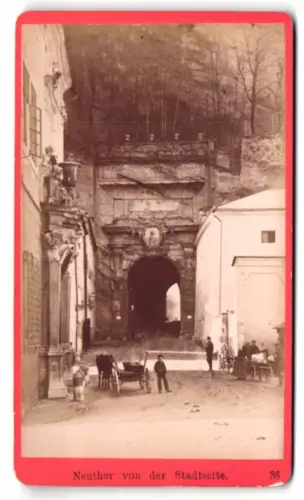 Fotografie Würthle & Spinnhirn, Salzburg, Ansicht Salzburg, Neuthor von der Stadtseite
