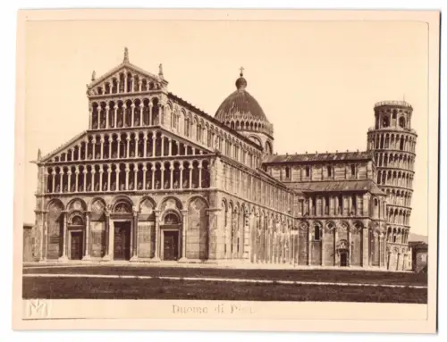 Fotografie unbekannter Fotograf, Ansicht Pisa, schiefer Turm und Dom Santa Maria Assunta