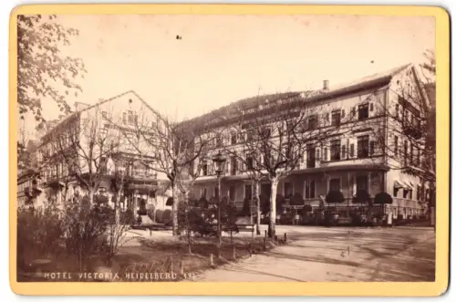 Fotografie Carl Lange, Heidelberg, Ansicht Heidelberg, das Hotel Victoria