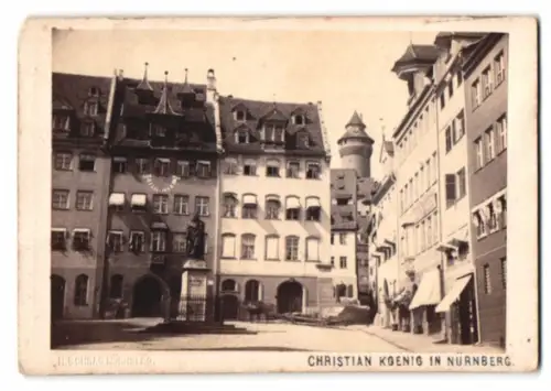 Fotografie Christian König, Nürnberg, Ansicht Nürnberg, der Albrecht Dürer Platz mit Denkmal