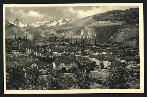 AK Donawitz, Ortsansicht mit Fabriken