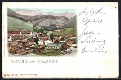 AK Krampen, Ortsansicht aus der Vogelschau