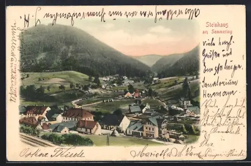 AK Steinhaus am Semmering, Blick auf den Ort