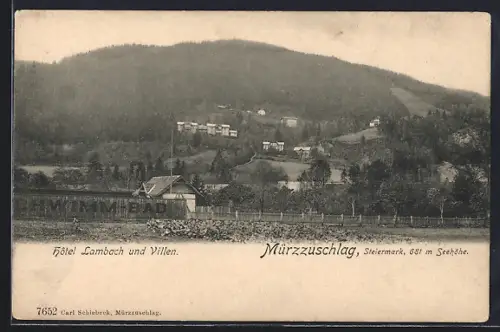 AK Mürzzuschlag /Steiermark, Hotel Lambach und Villen, Schwimmbad