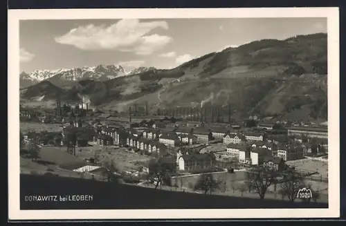 AK Donawitz bei Leoben, Ortsansicht vom Berghang aus