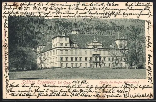 AK Eggenberg bei Graz, Schloss Eggenberg, Besitz des Grafen Herberstein