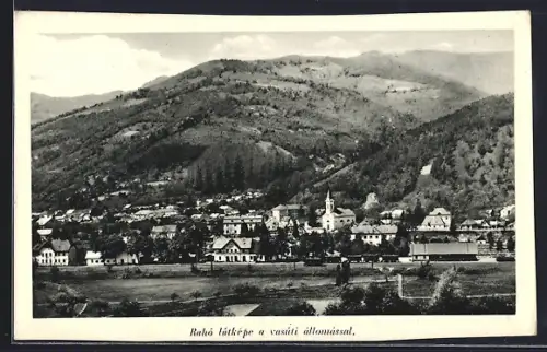 AK Rahó, Látképe a vasúti állomással