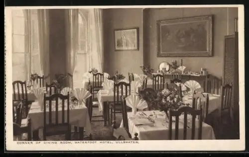 AK Ullswater, Waterfoot Hotel, corner of dining room