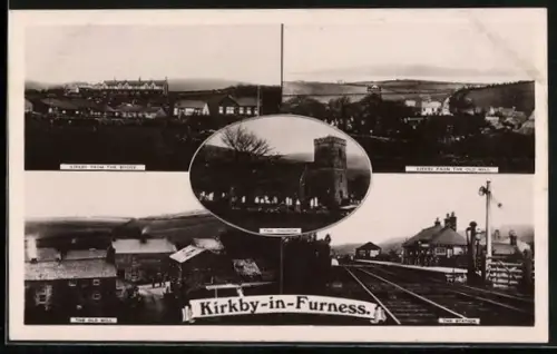AK Kirby-in-Furness, View of the city from the shore and from the old mill, Station, The Old Mill