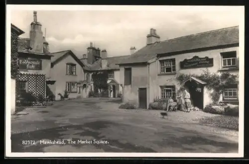 AK Hawkeshead, The Market Square, The Old Kings Arms Boarding House and Estwaithe Cafe