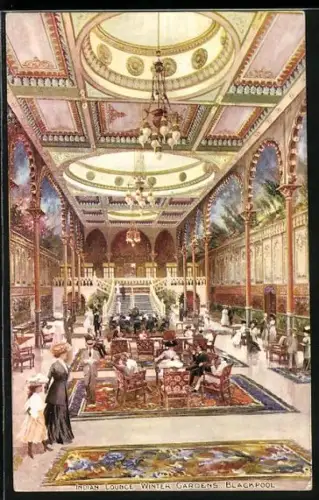Künstler-AK Blackpool, Indian Lounge Winter Gardens