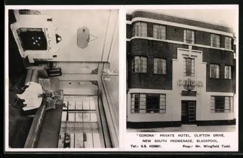 AK Blackpool, Corona Private Hotel, Clifton Drive, New South Promenade