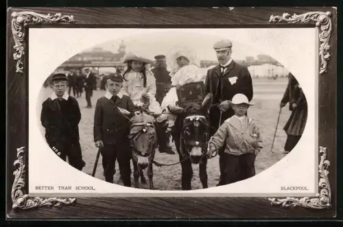 AK Blackpool, Better Than School, Children with donkeys at the beach