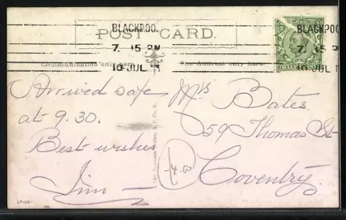 AK Blackpool, Royal Visit to Blackpool 1913