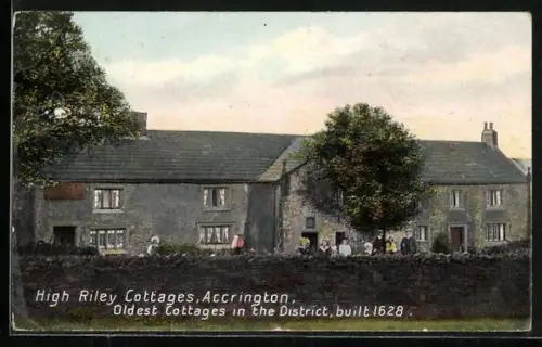 AK Accrington, High Riley Cottages, Oldest Cottages in the District built 1628