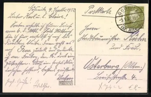 AK Gössnitz i. Thür., Rathaus, Bismarckplatz