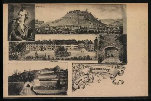 AK Hohenasperg, Festung, Panorama