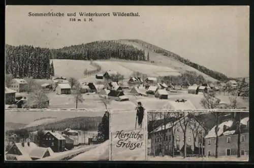 AK Wildenthal b. Eibenstock, Winterlandschaft