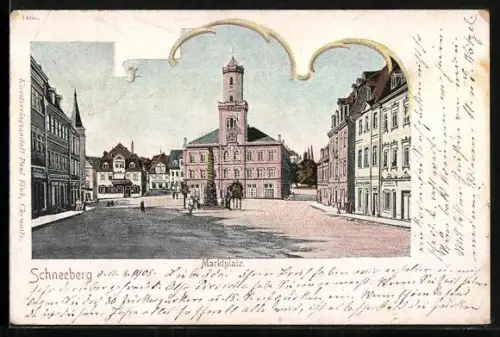 AK Schneeberg / Neustädtel, Marktplatz